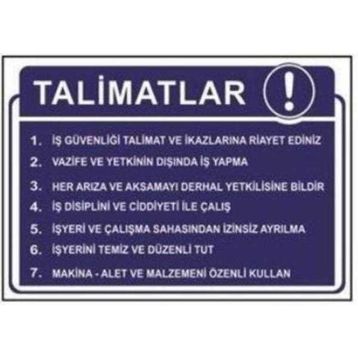 Sym STW043 Talimatlar Uyarı Levhası