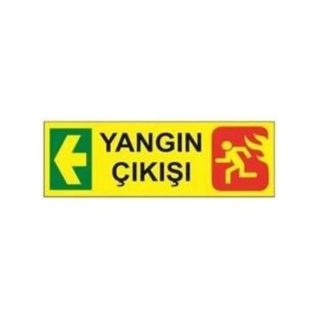 Sym STW044 Yangın Çıkışı Sol Uyarı Levhası