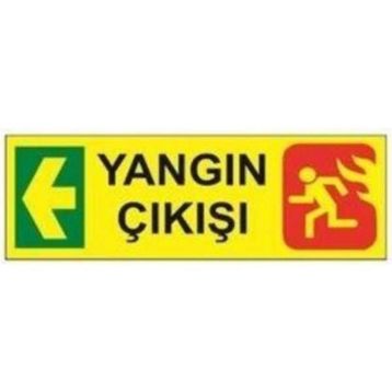 Sym STW044 Yangın Çıkışı Sol Uyarı Levhası