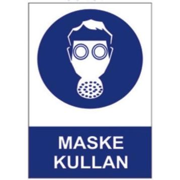 Sym STW057 Maske Kullan Uyarı Levhası