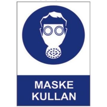Sym STW057 Maske Kullan Uyarı Levhası
