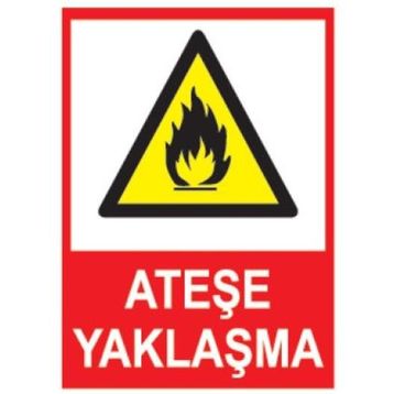 Sym STW059 Ateşe Yaklaşma Uyarı Levhası