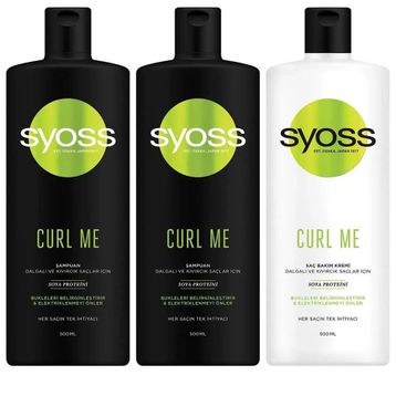 Syoss Curl Me Bukle Belirginleştirici 2x500 ml Şampuan+500 ml Saç Kremi Seti