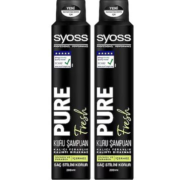 Syoss Pure Fresh 2x200 ml Kuru Şampuan