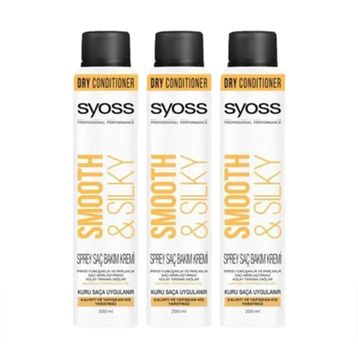 Syoss Smooth Silky 3x200 ml Sprey Saç Kremi
