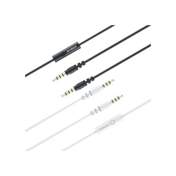 Syrox C118 Beyaz Audio 3.5 mm 1.5 m AUX Mikrofonlu Ses Aktarım Kablosu