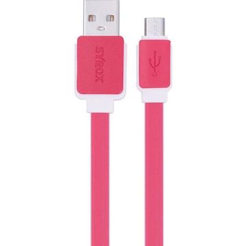 Syrox C63 Yassı 2.0A 1.2 mt Kırmızı Micro USB Şarj ve USB Data Kablosu