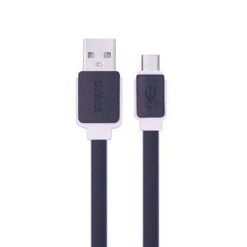 Syrox C63 Yassı 2.0a 1.2 mt Siyah Micro Usb Şarj ve Usb Data Kablosu