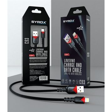 Syrox C93 1 m Örgü Lightning Şarj Ve Data Kablo