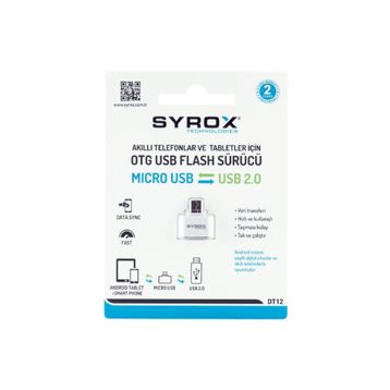 Syrox DT12 USB Giriş Micro Uç Çıkışlı Otg Dönüştürücü