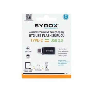 Syrox DT13 USB Giriş Type-C Uç Çıkışlı Otg Dönüştürücü