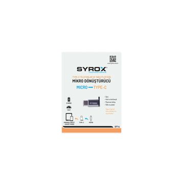 Syrox DT14 Micro Giriş Type-C Uç Çıkışlı Otg Dönüştürücü