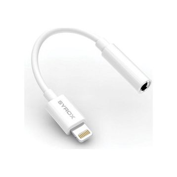 Syrox DT22L-A Lightning 3.5 mm Beyaz AUX Dönüştürücü