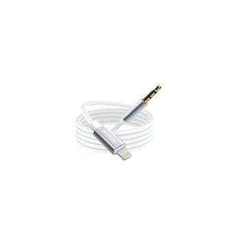 Syrox DT24L-J Lightning 3.5 mm 1 mt AUX Dönüştürücü Beyaz Ses Kablosu