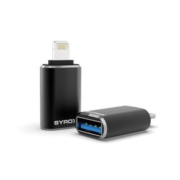 Syrox DT25UL Lightning USB 3.0 Siyah OTG Dönüştürücü