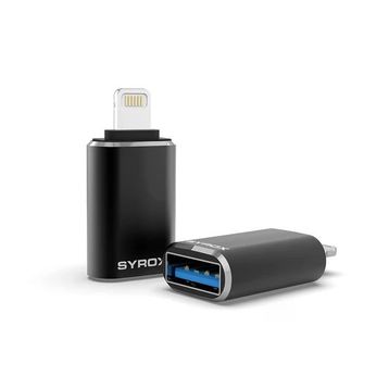 Syrox DT25UL Lightning USB 3.0 Siyah OTG Dönüştürücü