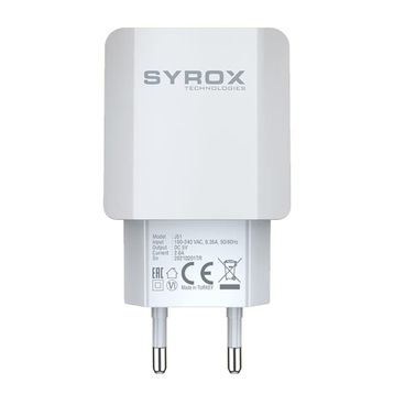 Syrox J51 Başlık 2.6A Beyaz Hızlı USB Şarj Adaptörü