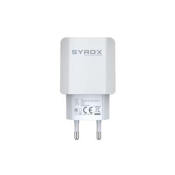 Syrox J51 Başlık 2.6A Beyaz Hızlı USB Şarj Adaptörü