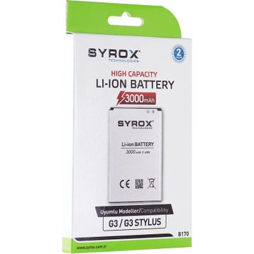 Syrox LG G3 / G3 Stylus 3000 mAh B170 Batarya