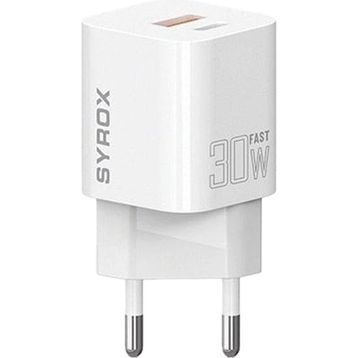 Syrox PDQ30B 30W PD QC 4.0 1X USB-A+1X Type-C Port Çıkışlı Şarj Cihazı