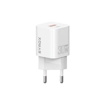 Syrox PDQ30B 30W PD QC 4.0 1X USB-A+1X Type-C Port Çıkışlı Şarj Cihazı