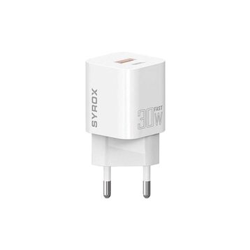 Syrox PDQ30B 30W PD QC 4.0 1X USB-A+1X Type-C Port Çıkışlı Şarj Cihazı