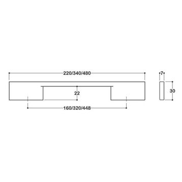 System 320 mm SY8570 0320 NB Mat Nikel Saten Kulp