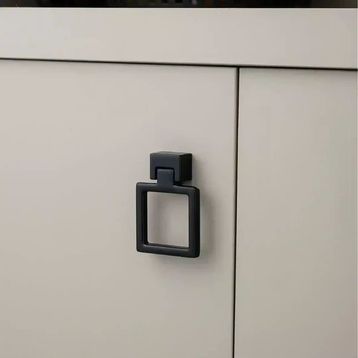 System 47 mm SY4636 0047 AL6-AL6 Siyah Düğme Kulp
