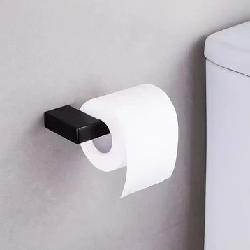 System BA1019 002 AL6 Siyah Flat Kapaklı Tuvalet Kağıtlığı