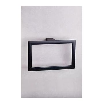 System BA1019 005 AL6 Flat Mat Siyah Halka Havluluk
