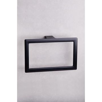 System BA1019 005 AL6 Flat Mat Siyah Halka Havluluk