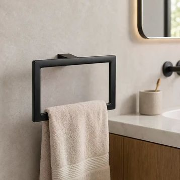 System BA1019 005 AL6 Flat Siyah Halka Havluluk