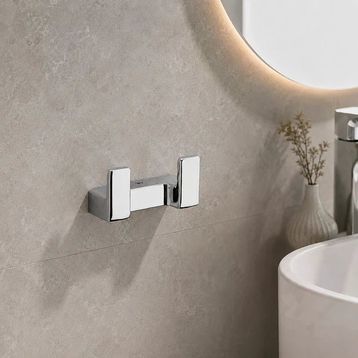 System BA1019 012 CR Krom Flat İkili Askılık
