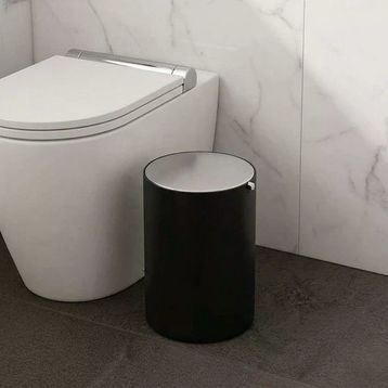 System BA4013 032 AL6-CR 3 lt Siyah Krom Çöp Kovası