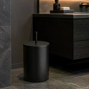 System BA4014 033 AL6-AL6 3 lt Siyah Banyo Çöp Kovası