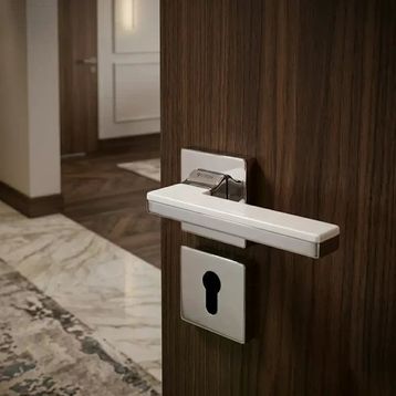 System Ha100ro11cr Cr Al7 Larissa Krom Beyaz Rozetli Kapı Kolu
