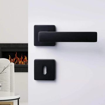 System HA124RO11 AL6 Fosil Siyah Kapı Kolu