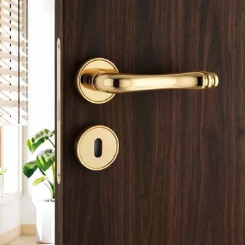 System HA129RO14GL Victoria Rozetli Altın Rengi Kapı Kolu