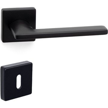 System HA208RO11 AL6 Slim Mat Siyah Rozetli Kapı Kolu