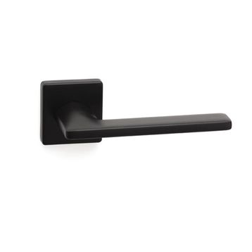 System HA208RO11 AL6 Slim Mat Siyah Rozetli Kapı Kolu