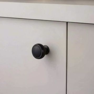 System SY1915 0032 AL6 Siyah 32 mm Düğme Mobilya Kulpu
