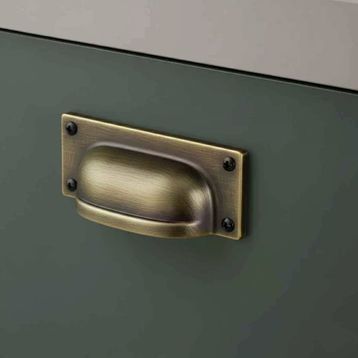 System SY4534 0032 ABM Antik Sarı 32 mm Çanak Taş Kulp