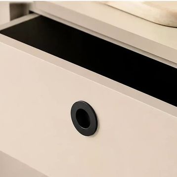 System SY7480 0016 AL6 Düğme Siyah 16 mm Kulp
