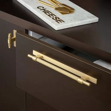 System SY8772 0320 BB-BB Mat Altın 320 mm Kulp