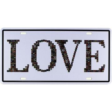 T-Bek Vintage Love 15x30 cm Metal Plaka Poster