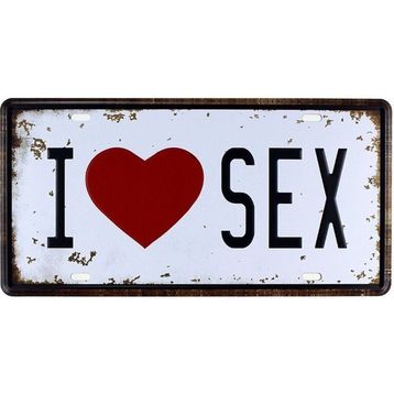 T-Bek Vintage Love 15x30 cm Metal Plaka Poster