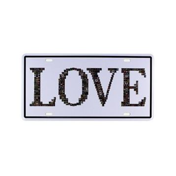 T-Bek Vintage Love 15x30 cm Metal Plaka Poster