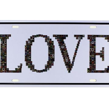 T-Bek Vintage Love 15x30 cm Metal Plaka Poster