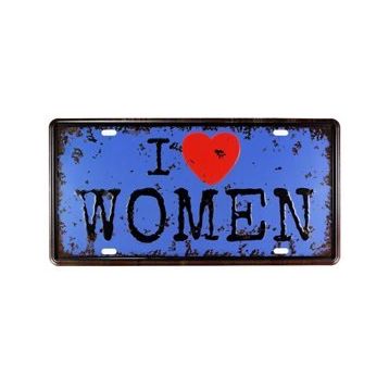 T-Bek Vintage Women 15x30 cm Metal Plaka Poster