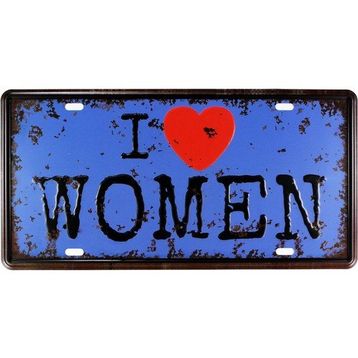 T-Bek Vintage Women 15x30 cm Metal Plaka Poster